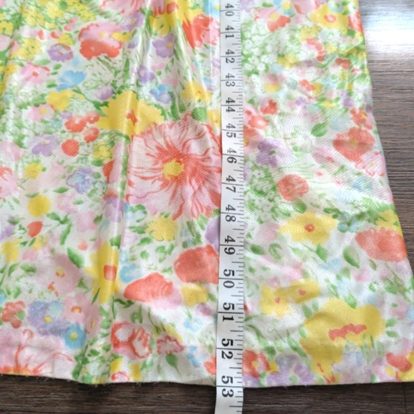 Vintage Floral 60s 70s Half Zip Pullover Robe Small Night Gown - Picture 3 of 9